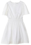 SAMANTHA SMOCKED EYELET DRESS