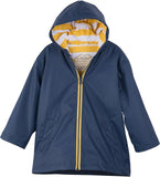 KIDS NAVY ZIP-UP RAIN JACKET