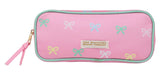 PEYTON PENCIL POUCH - RECESS RIBBONS WITH PALM BEACH PINK AND BEALE STREET BLUE LINING