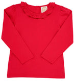 REECE RUFFLE TOP RICHMOND RED