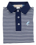 LONG SLEEVE PRIM AND PROPER POLO AND ONSIE NANTUCKET NAVY STRIPE WITH BEALE STREET BLUE STORK