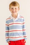 ROLLINS RUGBY SHIRT - BARRINGTON BLUE, RICHMOND RED, AND PALMETTO PEARL STRIPE