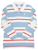 ROLLINS RUGBY SHIRT - BARRINGTON BLUE, RICHMOND RED, AND PALMETTO PEARL STRIPE