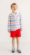 ROLLINS RUGBY SHIRT - BARRINGTON BLUE, RICHMOND RED, AND PALMETTO PEARL STRIPE