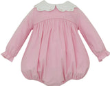 SCALLOPED COLLAR CORDUROY BUBBLE - PINK