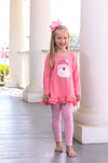 GIRLS SANTA RUFFLE PANT SET