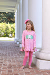 GIRLS CHRISTMAS TREE RUFFLE PANT SET