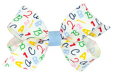 MINI ABC'S SCHOOL - THEMED PRINTED GROSGRAIN HAIR BOW