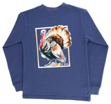 BOYS LONG SLEEVE LOGO TEE - TURKEY ON DENIM