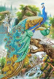 CRYSTAL ART NOTEBOOK KIT - PEACOCK WATERFALL