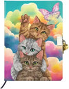 CRYSTAL ART SECRET DIARY KIT - KITTEN CLOUD