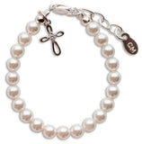 PEARLS CROSS BRACELET