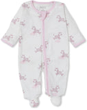 KISSY LOVE DREAMY ZEBRAS PINK ZIP FOOTIE