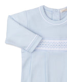 CLB FALL 24 BLUE HAND SMOCKED FOOTIE