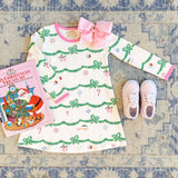 LONG SLEEVE POLLY PLAY DRESS - DECK THE HALLS