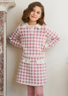 HOUNDSTOOTH  KNIT SKIRT SET