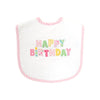 PINK HAPPY BIRTHDAY FEEDING BIB