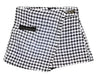 HOUNDSTOOTH PANT SKIRT - BLACK AND WHITE