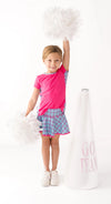 QUINN SKORT - TOTALLY PRECIOUS CHECK POWER PINK