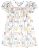 BRECCAN DRESS PARTY TIME BALLOON PLAID