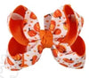 4.5" WHITE PUMPKIN RIBBON SINGLE LAYERED BOW