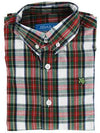 EVERGREEN PLAID CHRISTMAS BUTTON DOWN SHIRT