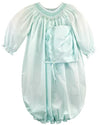 MINT GREEN BISHOP SMOCKED CONVERTIBLE GOWN