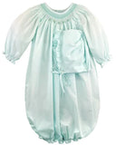 MINT GREEN BISHOP SMOCKED CONVERTIBLE GOWN