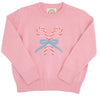 ISABELLE'S INTARSIA SWEATER - HAMPTONS HOT PINK WITH CANDY CANE INTARSIA