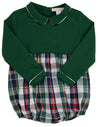 LONG SLEEVE BRADFORD BUBBLE GRIER GREEN WITH FIELD PARK PLAID