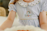 GIRLS BLUE TATUM TURKEY DRESS