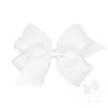 MEDIUM SCALLOP EDGE BOW- WHITE