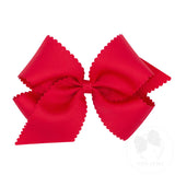 KING  SCALLOP EDGE BOW - RED