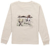 BOYS SHIRT LOGO POCKET ON THE FRONT - BACK GRAPHIC DOVE HUNT ON LINEN TAN