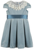 DELUXE VELVET DRESS - BLUE