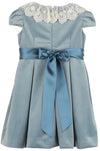 DELUXE VELVET DRESS - BLUE