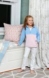 HAYWORD HALF-ZIP (FLEECE) - BEALE STREET BLUE AND PALM BEACH PINK