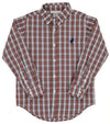 DEAN'S LIST DRESS SHIRT MERRITT PARK PLAID WITH NANTUCKET NAVY STORK