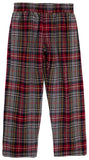 SHEFFIELD PANTS ( FLANNEL ) PARK LANE PLAID WITH RICHMOND RED STORK