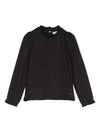 INTERLOOK GLITTER TURTLE NECK - BLACK