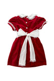 LULU BEBE VELVET DRESS WITH LACE - RED