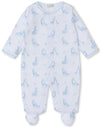 GIRAFFE GLEE ZIP FOOTIE - LIGHT BLUE