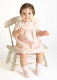 GIRLS EMBROIDERY TWEED FLOAT DRESS - PINK