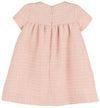 GIRLS EMBROIDERY TWEED FLOAT DRESS - PINK