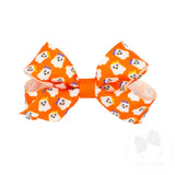 MINI GHOST PRINT GROSGRAIN BOW