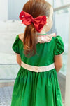 GIRLS GREEN JUNIPER CHRISTMAS DRESS