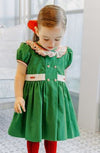 GIRLS GREEN JUNIPER CHRISTMAS DRESS