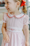 GIRLS ODETTE PLACARD PINK VALENTINES DRESS