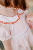 GIRLS ODETTE PLACARD PINK VALENTINES DRESS