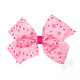 MEDIUM CANDYCANE PRINT GROSGRAIN BOW